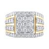 Thumbnail Image 3 of 4-1/4 CT. T.W. Square-Shaped Certified Lab-Grown Multi-Diamond Multi-Row Ring in 10K Two-Tone Gold (F/VS2)