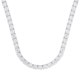 10 CT. T.W. Certified Lab-Grown Diamond Miracle Tennis Necklace in 10K White Gold (F/VS2) - 22"