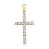 Thumbnail Image 1 of 2 CT. T.W. Certified Lab-Grown Diamond Cross Necklace Charm in 10K Gold (F/VS2)