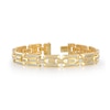 Thumbnail Image 1 of 1 CT. T.W. Diamond Triple Row I-Link Bracelet in 10K Gold - 8.5"