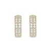 Thumbnail Image 1 of 1/2 CT. T.W. Certified Lab-Grown Diamond Double Row Hoop Earrings in 10K Gold (F/VS2)