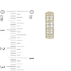 Thumbnail Image 3 of 1/2 CT. T.W. Certified Lab-Grown Diamond Double Row Hoop Earrings in 10K Gold (F/VS2)