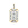 Thumbnail Image 1 of 1 CT. T.W. Certified Lab-Grown Diamond Dog Tag Necklace Charm in 10K Gold (F/VS2)
