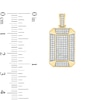 Thumbnail Image 2 of 1 CT. T.W. Certified Lab-Grown Diamond Dog Tag Necklace Charm in 10K Gold (F/VS2)