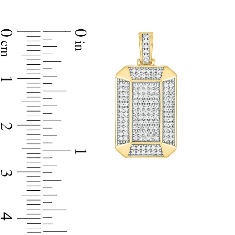 Main Image 2 of 1 CT. T.W. Certified Lab-Grown Diamond Dog Tag Necklace Charm in 10K Gold (F/VS2)