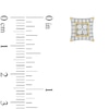 Thumbnail Image 3 of 1/2 CT. T.W. Certified Lab-Grown Multi-Diamond Rhombus Frame Stud Earrings in 10K Gold (F/VS2)