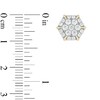 Thumbnail Image 3 of 1 CT. T.W. Certified Lab-Grown Multi-Diamond Hexagon Frame Stud Earrings in 10K Gold (F/VS2)