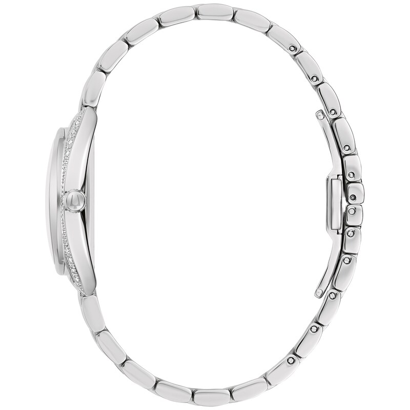 Main Image 2 of Ladies' Bulova Classic 1/15 CT. T.W. Diamond Watch with Black Dial (Model: 96R252)