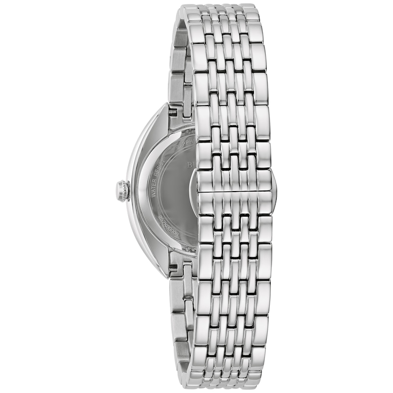 Main Image 3 of Ladies' Bulova Classic 1/15 CT. T.W. Diamond Watch with Black Dial (Model: 96R252)