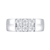 Thumbnail Image 3 of 1-1/3 CT. T.W. Certified Lab-Grown Diamond Stacked Band in 10K White Gold (F/VS2)