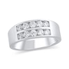 Thumbnail Image 1 of 1 CT. T.W. Certified Lab-Grown Diamond Double-Row Channel-Set Band in 10K White Gold (F/VS2)