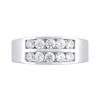 Thumbnail Image 3 of 1 CT. T.W. Certified Lab-Grown Diamond Double-Row Channel-Set Band in 10K White Gold (F/VS2)