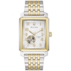 Thumbnail Image 1 of Men's Bulova Classic Sutton Two-Tone IP Automatic Watch with Rectangular Silver-Tone Dial (Model: 98A308)