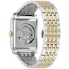 Thumbnail Image 3 of Men's Bulova Classic Sutton Two-Tone IP Automatic Watch with Rectangular Silver-Tone Dial (Model: 98A308)