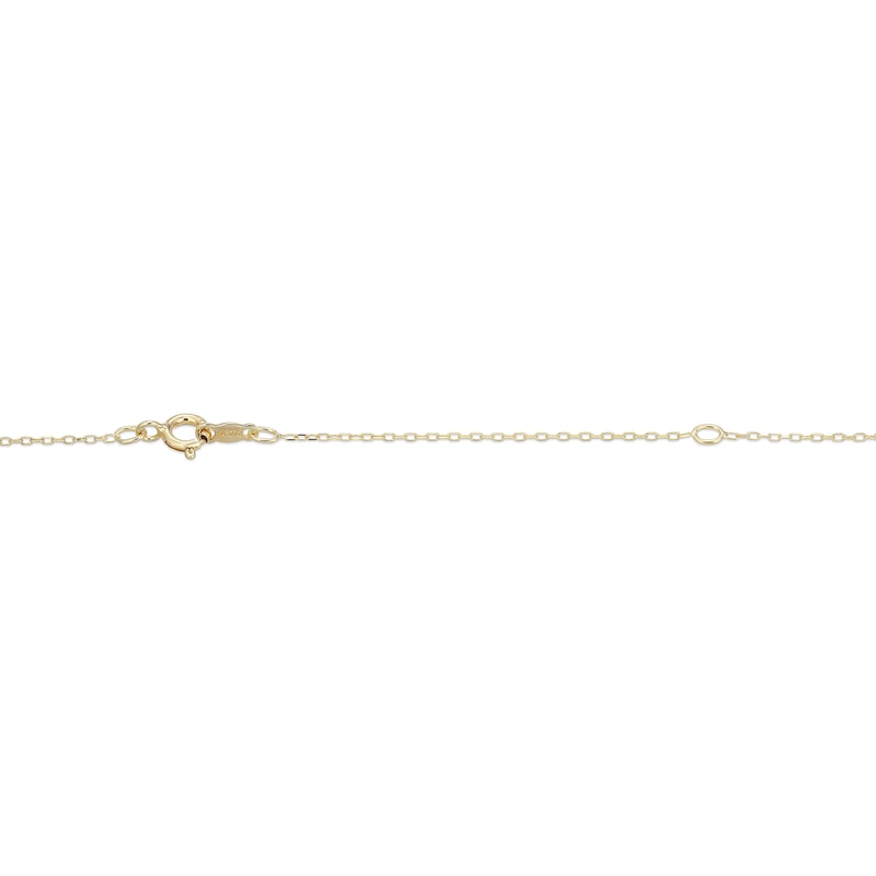 Main Image 3 of 7.0mm Lab-Created Ruby and 1/15 CT. T.W. Diamond Frame Pendant in Sterling Silver with 18K Gold Plate