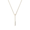 Thumbnail Image 1 of 1/3 CT. T.W. Certified Lab-Grown Diamond “Y” Necklace in Sterling Silver with 10K Gold Plate (F/VS2)