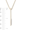 Thumbnail Image 2 of 1/3 CT. T.W. Certified Lab-Grown Diamond “Y” Necklace in Sterling Silver with 10K Gold Plate (F/VS2)