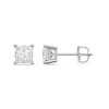 Thumbnail Image 1 of 2 CT. T.W. Princess-Cut Certified Lab-Grown Diamond Solitaire Stud Earrings in 14K White Gold (F/VS2)