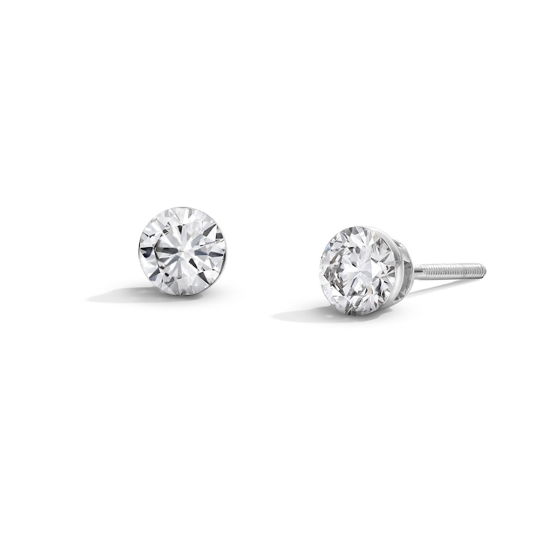 Main Image 1 of 2 CT. T.W. Certified Lab-Grown Diamond Solitaire Stud Earrings in 10K White Gold (F/VS2)
