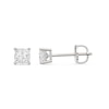 Thumbnail Image 1 of 1/2 CT. T.W. Princess-Cut Certified Lab-Grown Diamond Solitaire Stud Earrings in 14K White Gold (F/VS2)