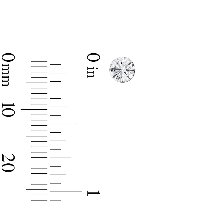 Main Image 2 of 1 CT. T.W. Certified Lab-Grown Diamond Solitaire Stud Earrings in 10K White Gold (F/VS2)