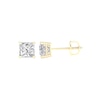 Thumbnail Image 1 of 1-1/2 CT. T.W. Princess-Cut Certified Lab-Grown Diamond Solitaire Stud Earrings in 14K Gold (F/VS2)