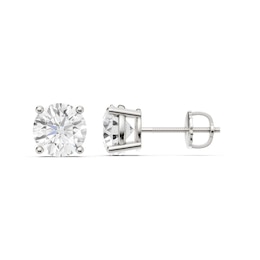 3 CT. T.W. Certified Lab-Grown Diamond Solitaire Stud Earrings in 14K White Gold (F/VS2)