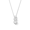 Thumbnail Image 1 of 2 CT. T.W. Certified Lab-Grown Diamond Graduated Three Stone Drop Pendant in 10K White Gold (F/VS2)