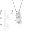 Thumbnail Image 3 of 2 CT. T.W. Certified Lab-Grown Diamond Graduated Three Stone Drop Pendant in 10K White Gold (F/VS2)