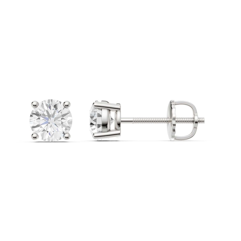Main Image 1 of 1-1/2 CT. T.W. Certified Lab-Grown Diamond Solitaire Stud Earrings in 14K White Gold (F/VS2)