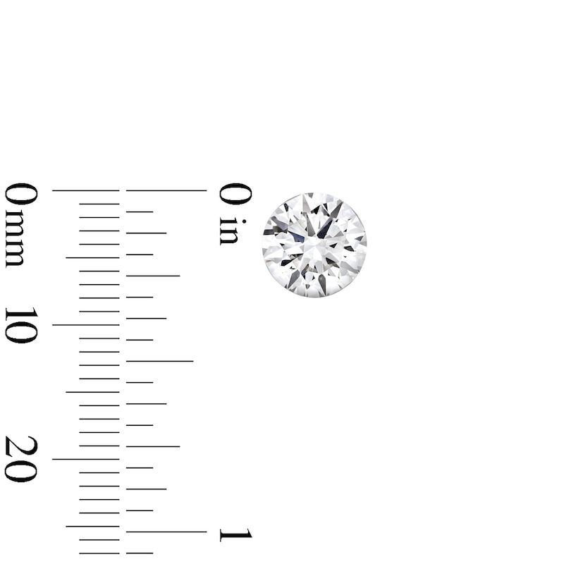 Main Image 2 of 4 CT. T.W. Certified Lab-Grown Diamond Solitaire Stud Earrings in 10K White Gold (F/VS2)