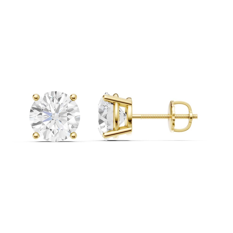 Main Image 1 of 4 CT. T.W. Certified Lab-Grown Diamond Solitaire Stud Earrings in 14K Gold (F/VS2)