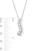 Thumbnail Image 4 of 1 CT. T.W. Lab-Grown Diamond Journey Pendant in 10K White Gold (F/VS2)