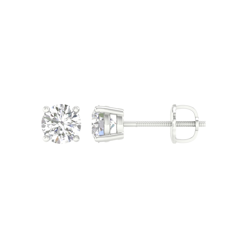 Main Image 1 of 3/4 CT. T.W. Certified Lab-Grown Diamond Solitaire Stud Earrings in 14K White Gold (F/VS2)
