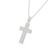 Thumbnail Image 2 of 1/2 CT. T.W. Diamond Cross Pendant in Sterling Silver - 22”