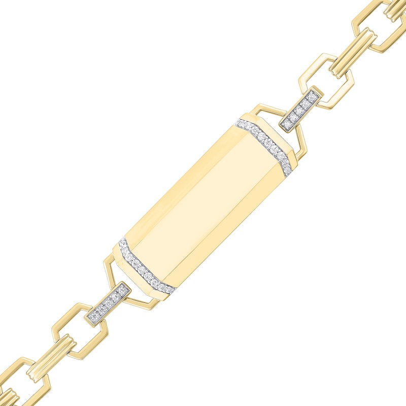 Main Image 2 of 1/4 CT. T.W. Diamond ID Bracelet in 10K Gold - 8.5"
