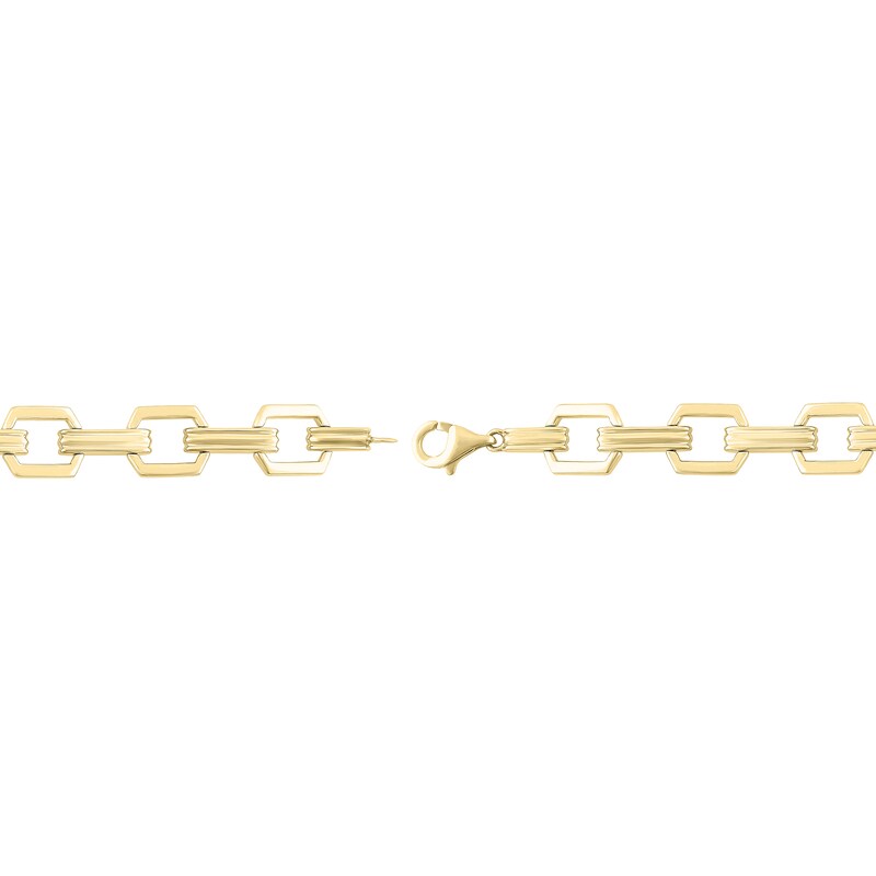 Main Image 3 of 1/4 CT. T.W. Diamond ID Bracelet in 10K Gold - 8.5"