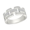 Thumbnail Image 1 of 1/2 CT. T.W. Diamond Chain Link Ring in Sterling Silver