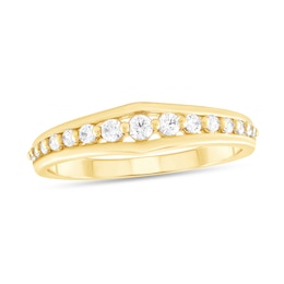 1/5 CT. T.W. Diamond Graduated Contour Band in 10K Gold