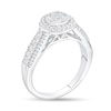 Thumbnail Image 2 of 3/8 CT. T.W. Multi-Diamond Frame Triple Row Shank Engagement Ring in 10K White Gold