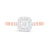 Thumbnail Image 3 of 5/8 CT. T.W. Diamond Cushion Frame Engagement Ring in 10K Rose Gold