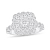 Thumbnail Image 1 of 3/4 CT. T.W. Diamond Double Cushion Frame Art Deco Vintage-Style Engagement Ring in 14K White Gold