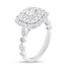 Thumbnail Image 2 of 3/4 CT. T.W. Diamond Double Cushion Frame Art Deco Vintage-Style Engagement Ring in 14K White Gold
