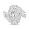 Thumbnail Image 3 of 1-7/8 CT. T.W. Multi-Diamond Triple Row Bypass Shank Engagement Ring in 14K White Gold