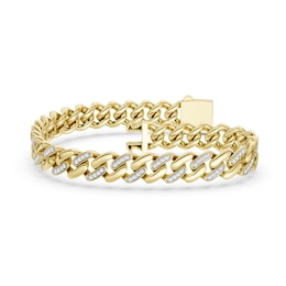 1 CT. T.W. Certified Lab-Grown Diamond Curb Chain Bracelet in 10K Gold (F/VS2) - 8.5"