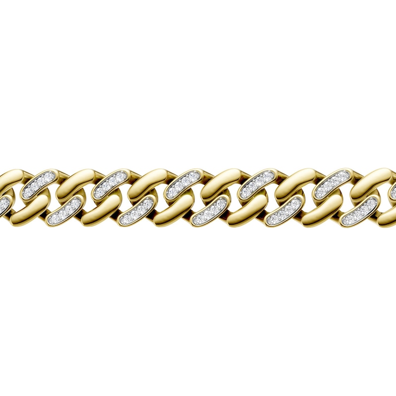 Main Image 2 of 1 CT. T.W. Certified Lab-Grown Diamond Curb Chain Bracelet in 10K Gold (F/VS2) - 8.5"