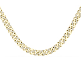 3 CT. T.W. Certified Lab-Grown Diamond Curb Chain Necklace in 10K Gold (F/VS2) - 22"