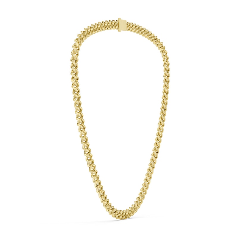 Main Image 4 of 3 CT. T.W. Certified Lab-Grown Diamond Curb Chain Necklace in 10K Gold (F/VS2) - 22"