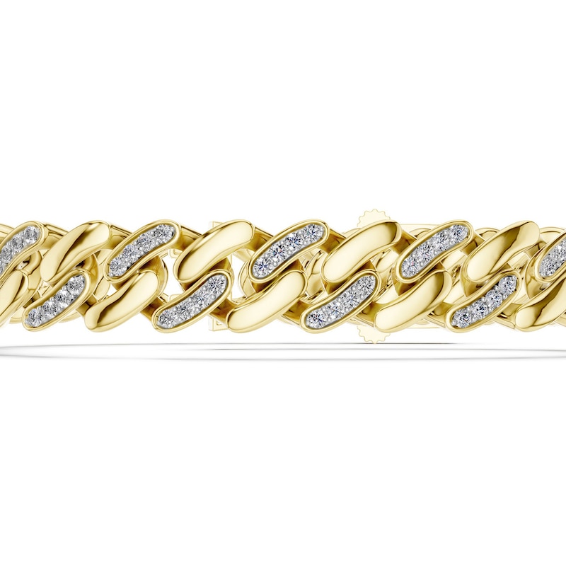 Main Image 2 of 3 CT. T.W. Certified Lab-Grown Diamond Curb Chain Bracelet in 10K Gold (F/VS2) - 8.5"