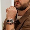 Thumbnail Image 6 of Men's Bulova Diamond Accent Two-Tone IP Leather Strap Chronograph Watch and Bracelet Box Set (Model: 98K117)